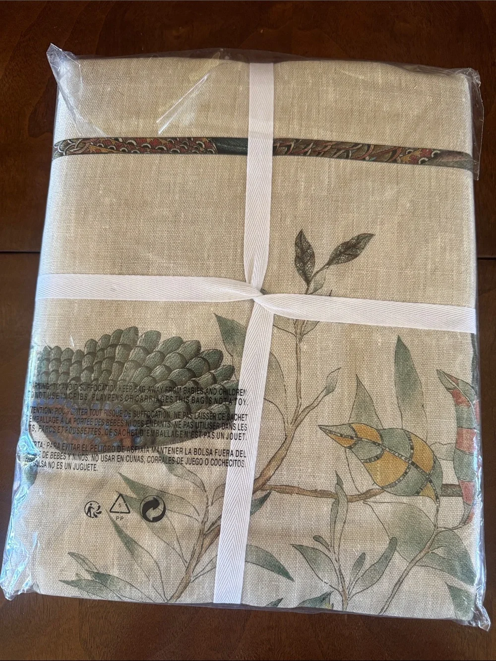 Williams Sonoma Owl Cotton Tablecloth - New!